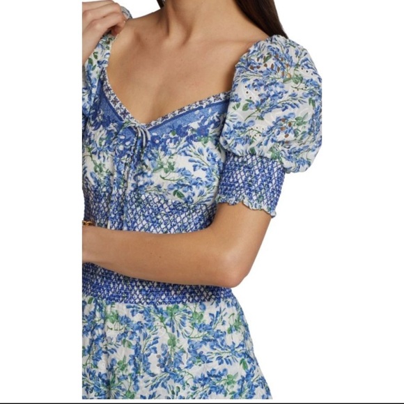 Alice + Olivia Blue Floral Mini Dress - Picture 4 of 8